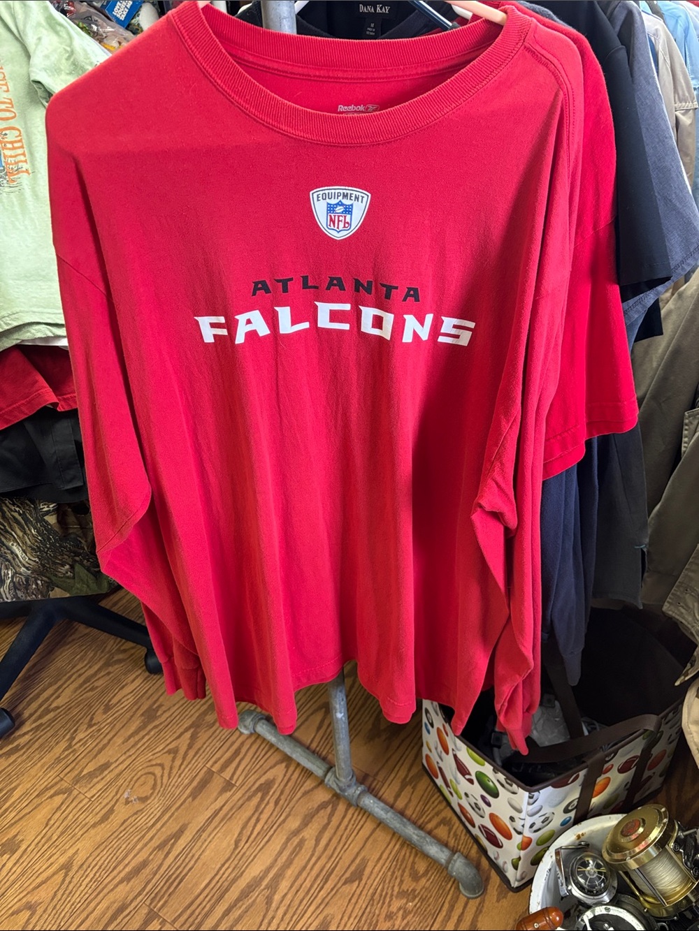 Reebok Red Atlanta Falcons Long Sleeve Tee